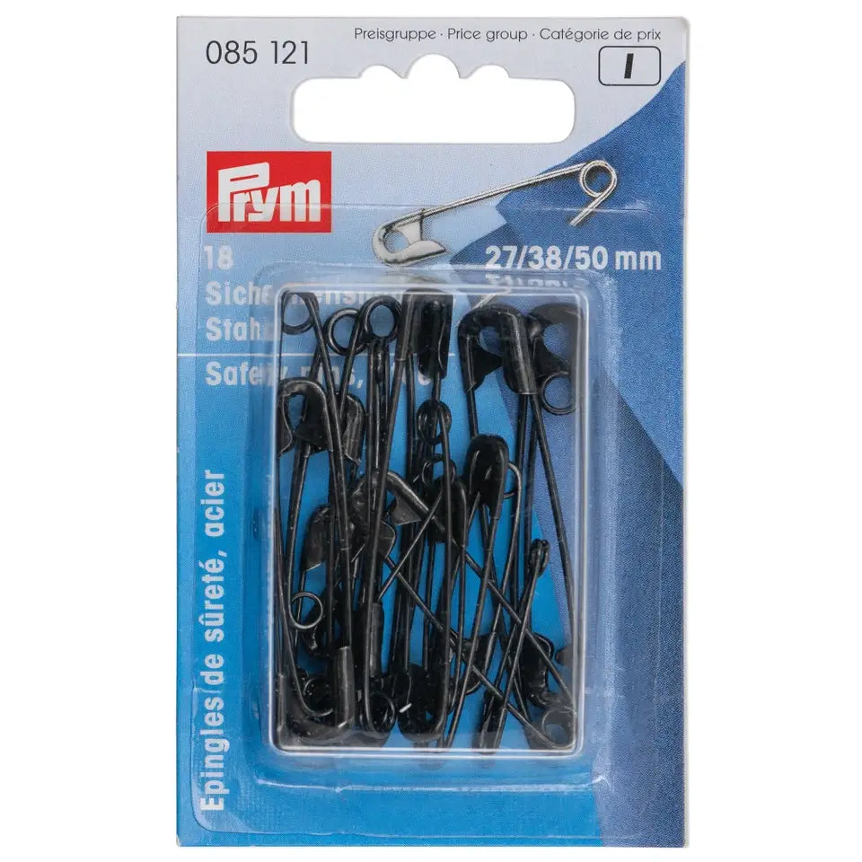 Prym Safety Pins Black 18-pack