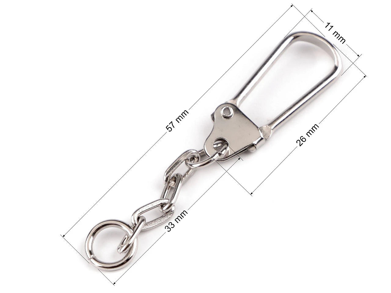 Carabiner with chain