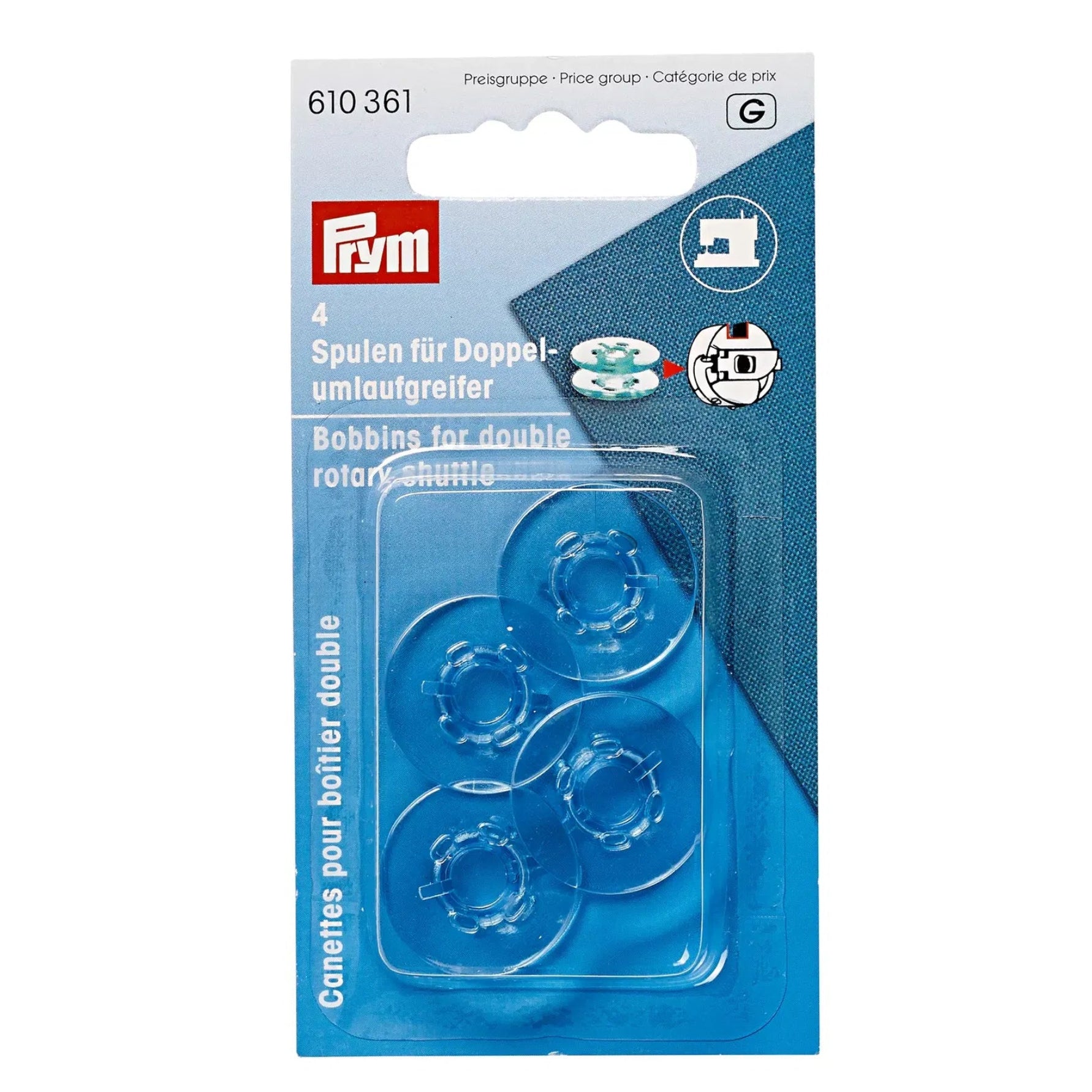 Sewing machine bobbins for double rotating bobbin case