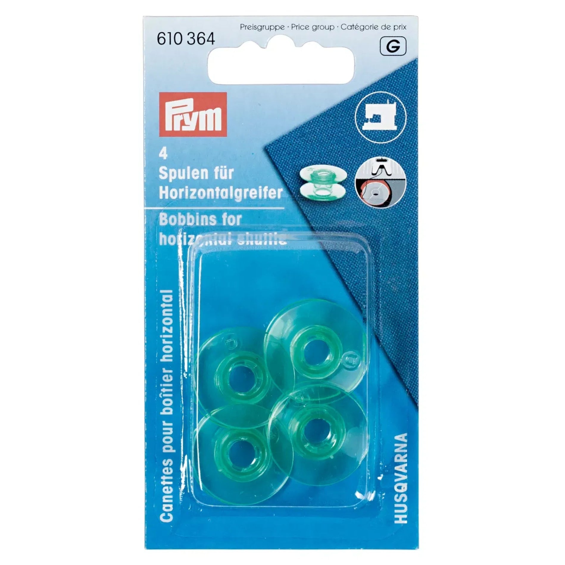 Sewing machine bobbins for machines without bobbin case