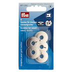 Metal sewing machine bobbins for rotary bobbin holders