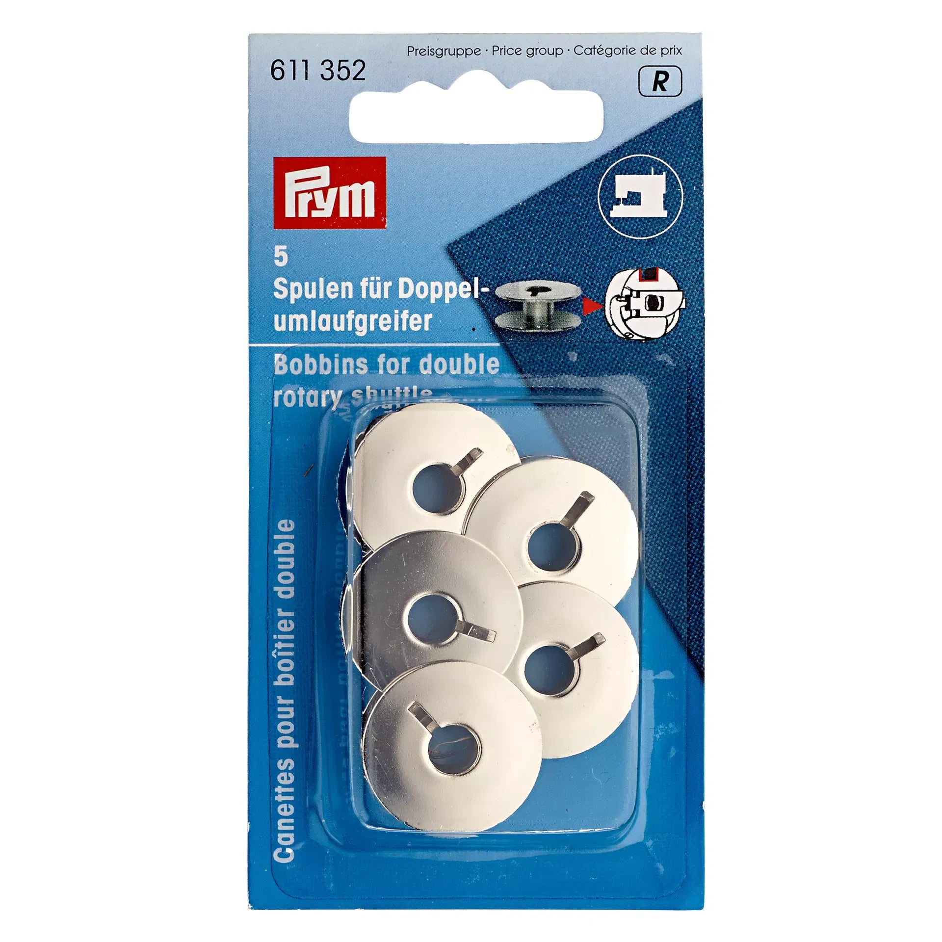 Sewing machine bobbins for double rotary bobbin holders