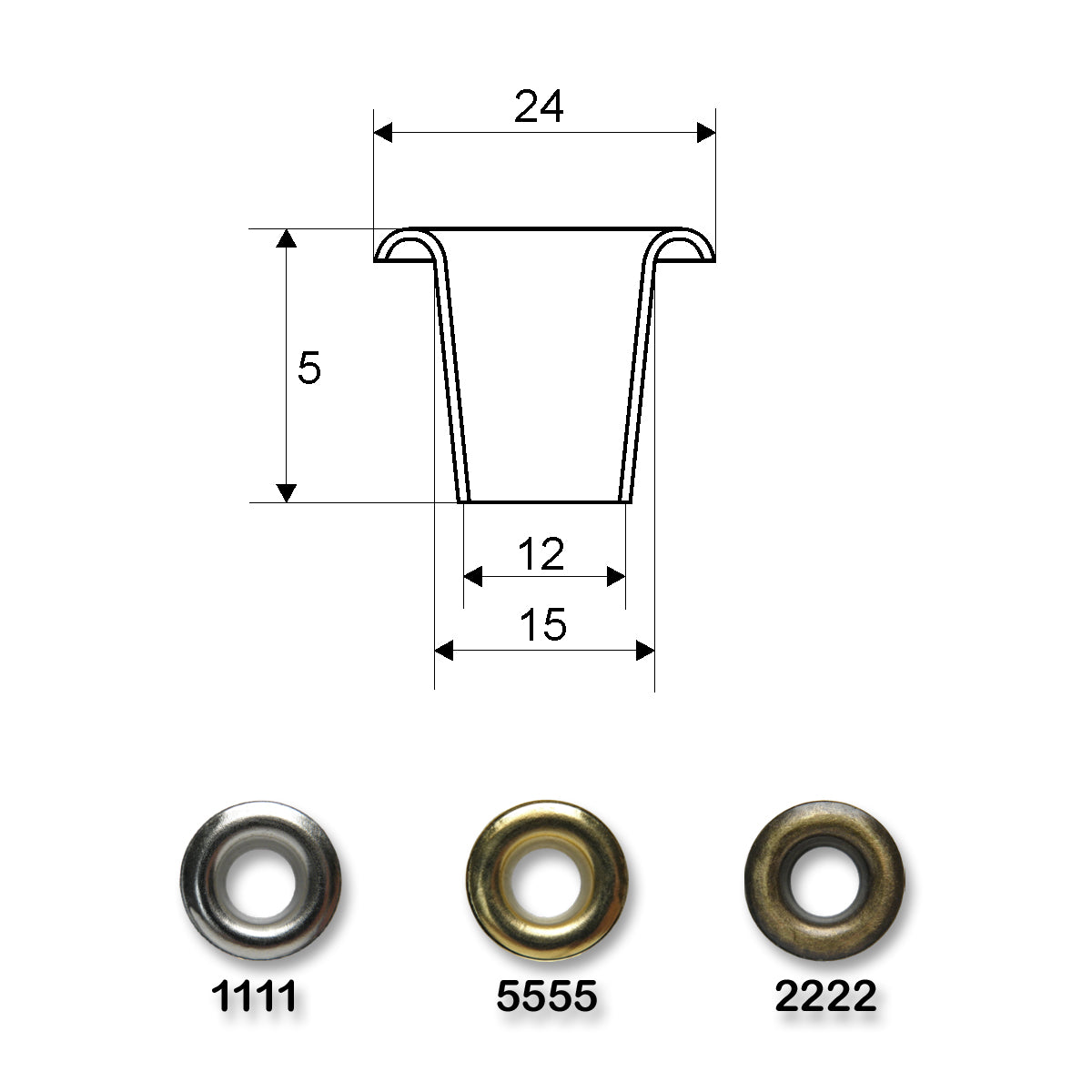 Eyelets 24mm Silver Koh-I-Noor