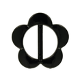 Flower-shaped belt buckle black