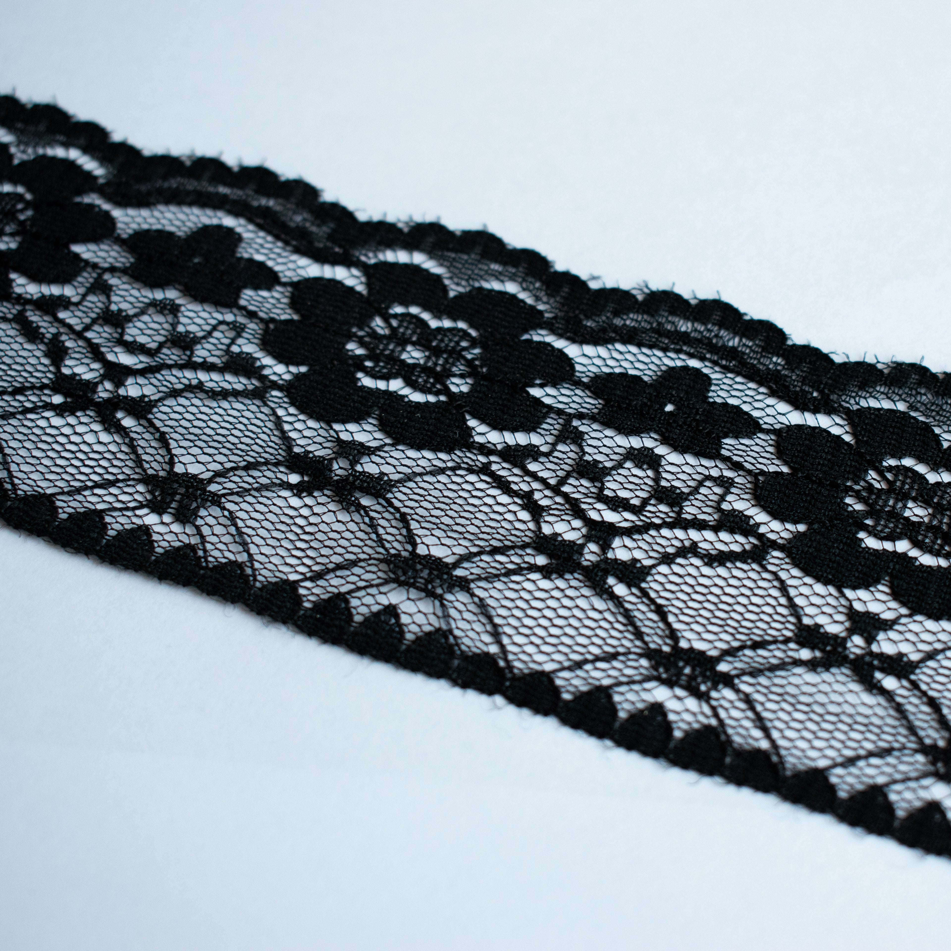 Black lace ribbon 50mm