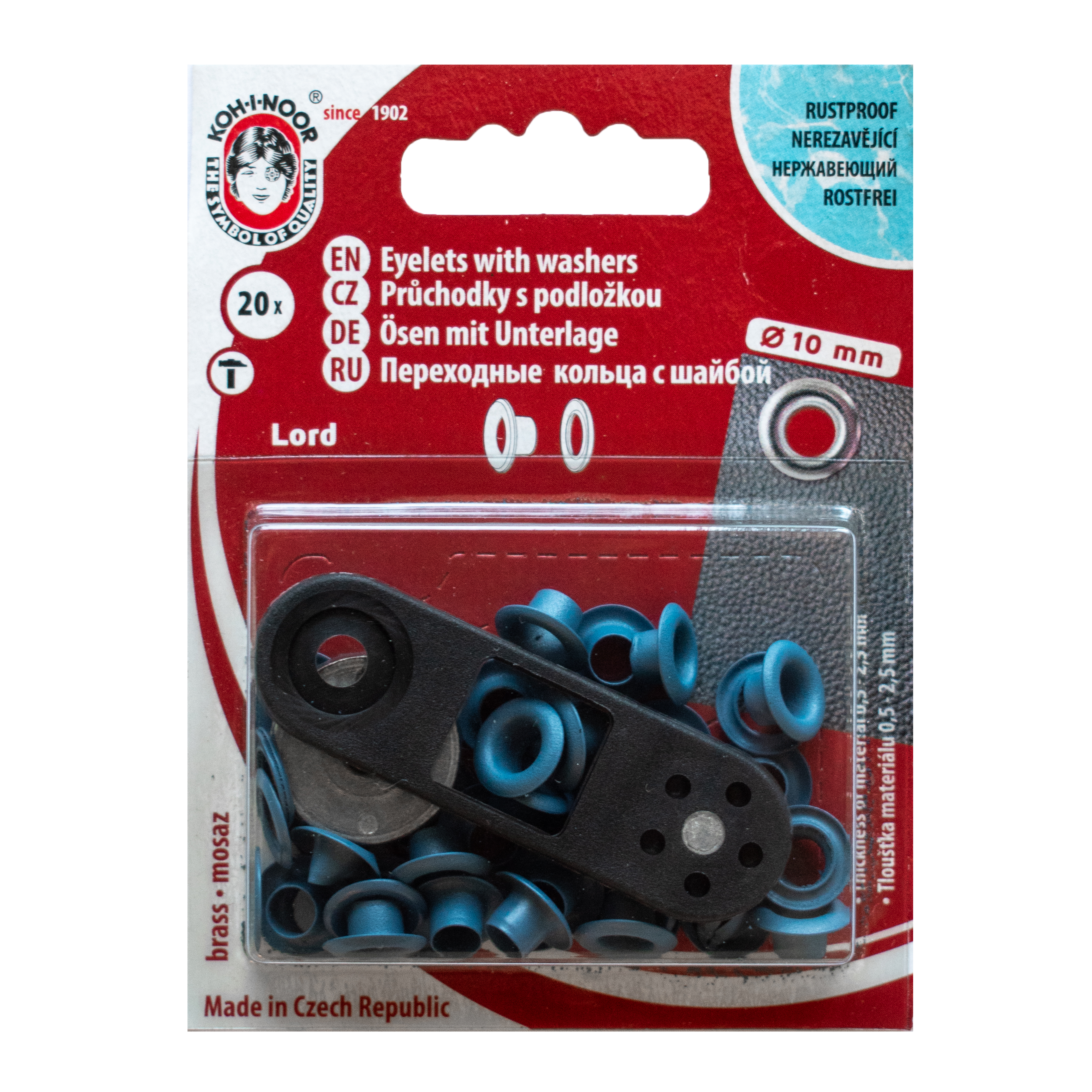 Eyelets 10mm Blue Koh-I-Noor