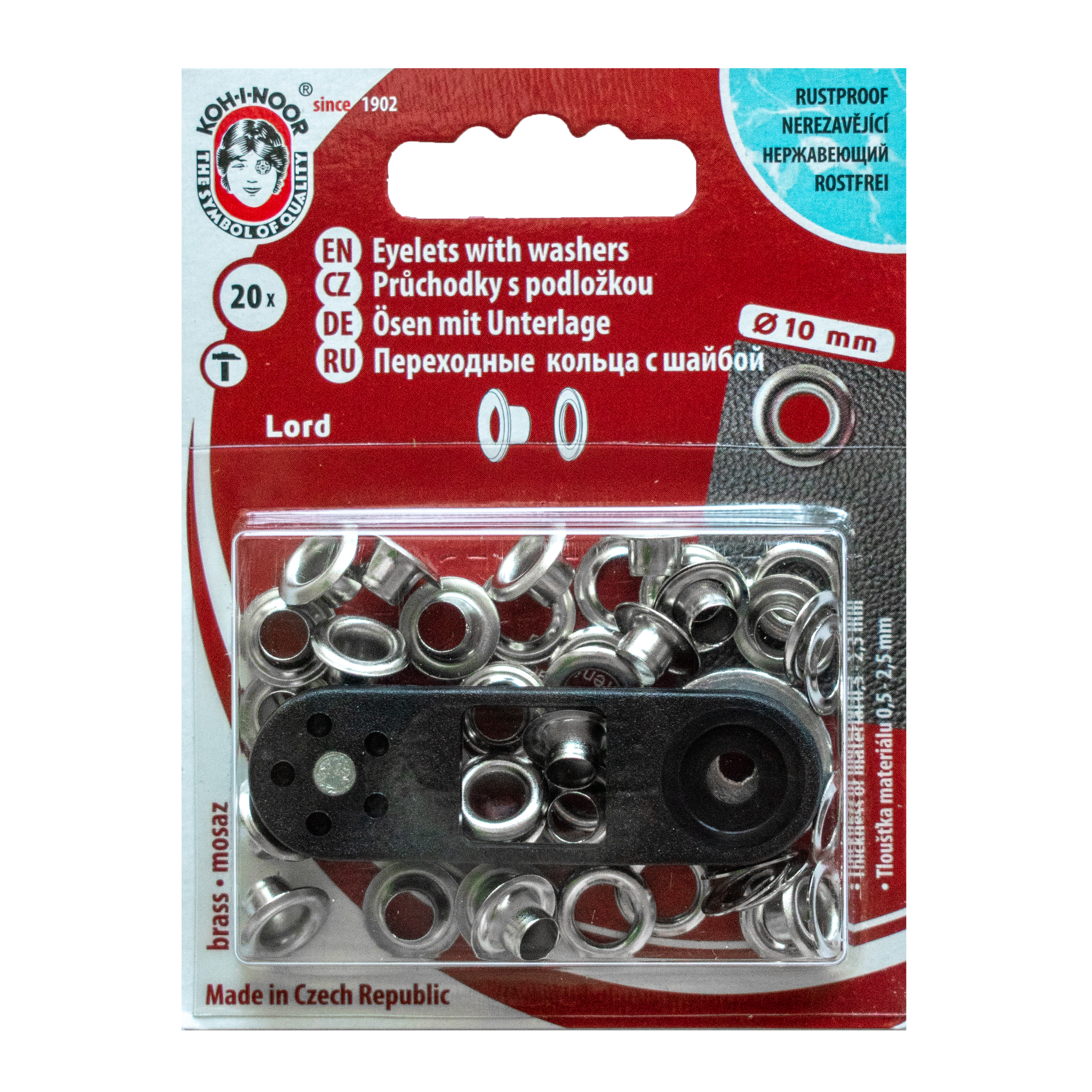 Eyelets 10mm Silver Koh-I-Noor