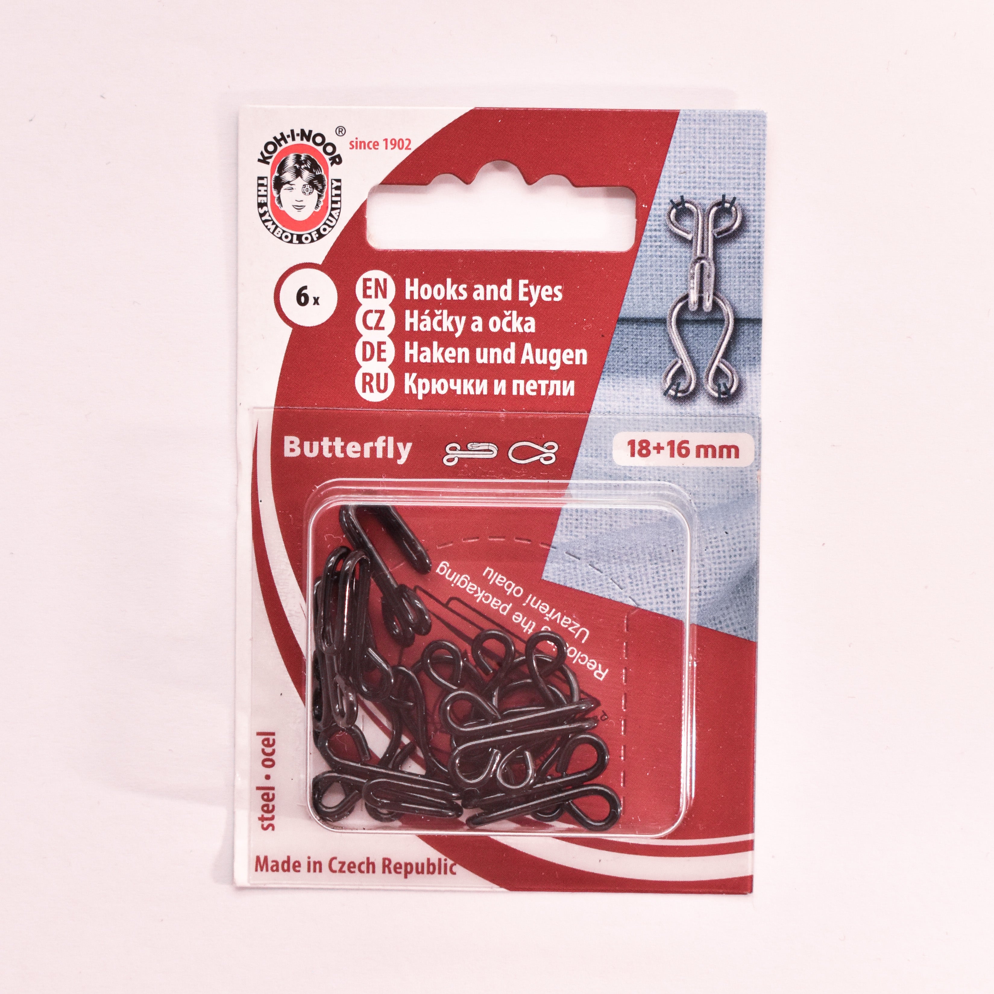 Trouser hooks black KOH-I-NOOR