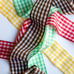 10 meters of gingham ribbon