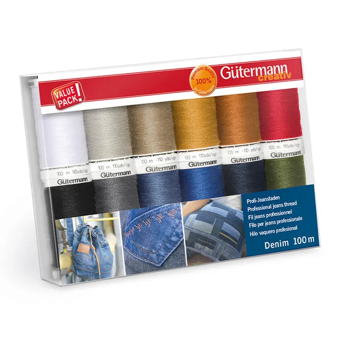 Gütermann Thread Set Denim 12 rolls