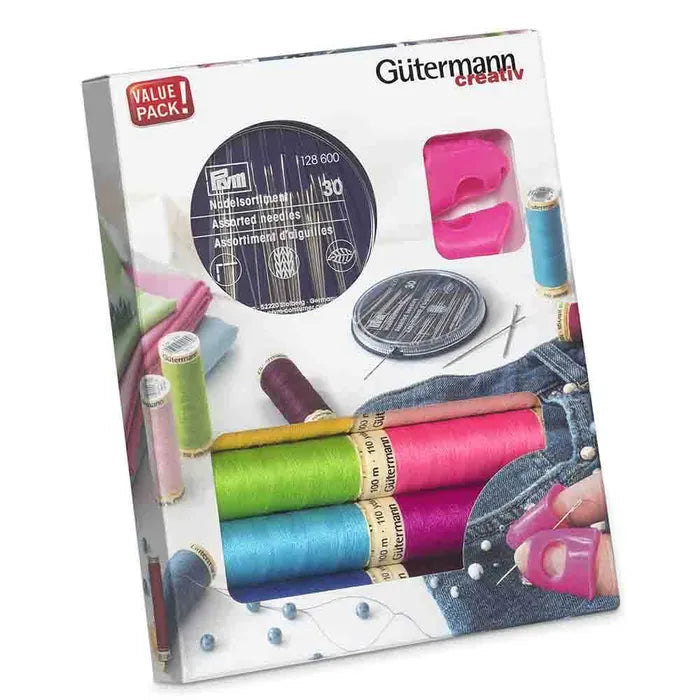 Gütermann Thread Set 8-pack + Needles & Needle Gripper