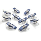 Fabric clips Blue 30 pcs