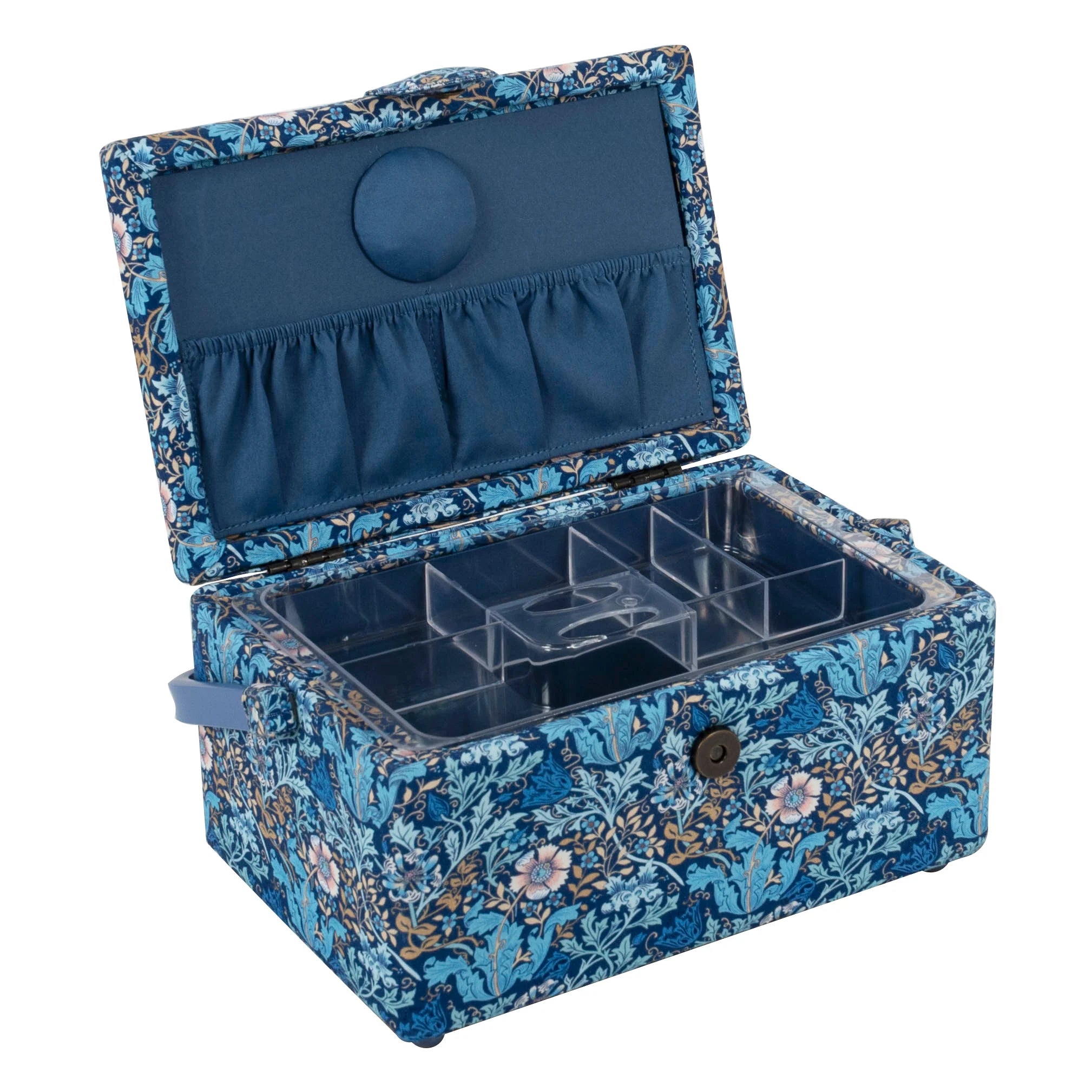 Sewing basket with handle