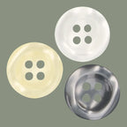 Milward Buttons Shiny Grey 15mm