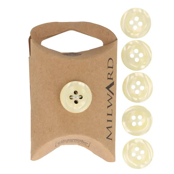 Milward Buttons Shiny Beige 15mm