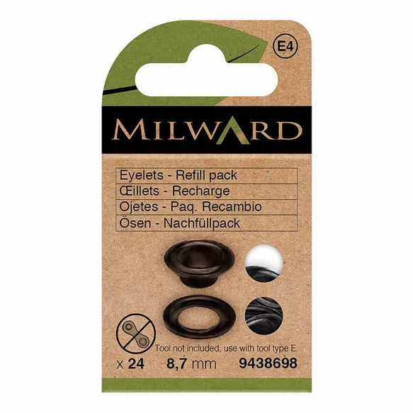 Milward Eyelets 8.7mm Black