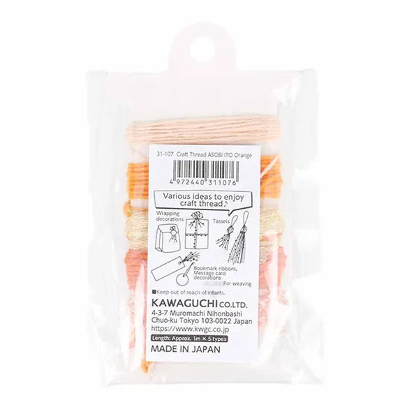Weaving yarn Asobi Orange - Pokeori