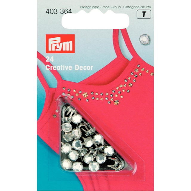 Decorative rivets 5 mm Strass 24-pack Prym