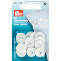 Linen buttons 15 mm White 18-pack Prym