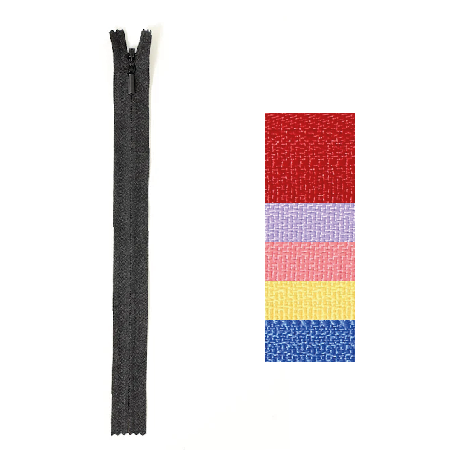 YKK Hidden zipper 4mm Non-divisible - 60cm