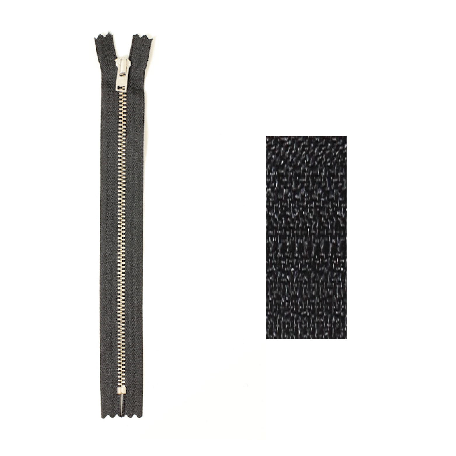 YKK Zipper 4mm Silver Non-divisible - 20cm