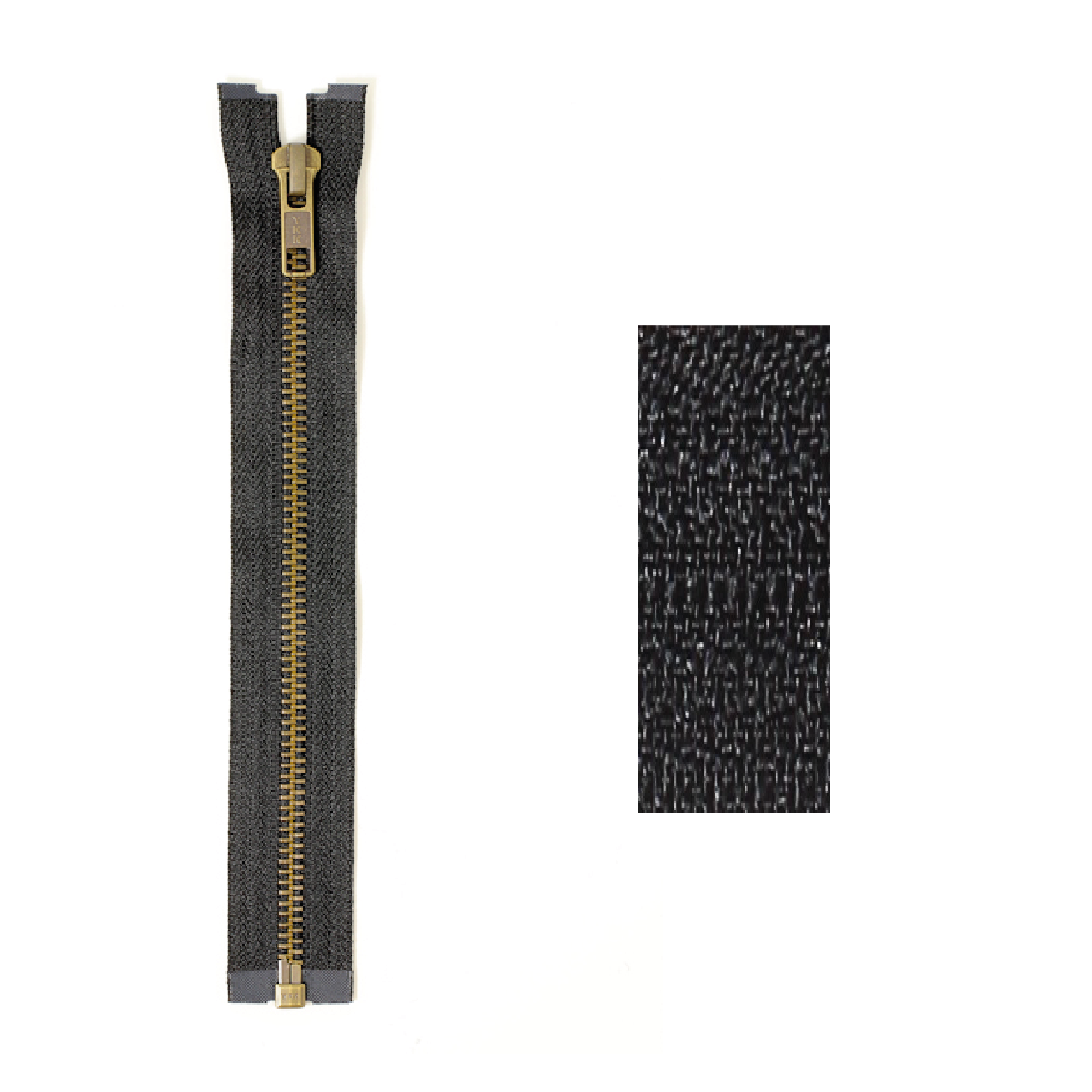 YKK Zipper 6mm Antique Brass Divisible - 80cm