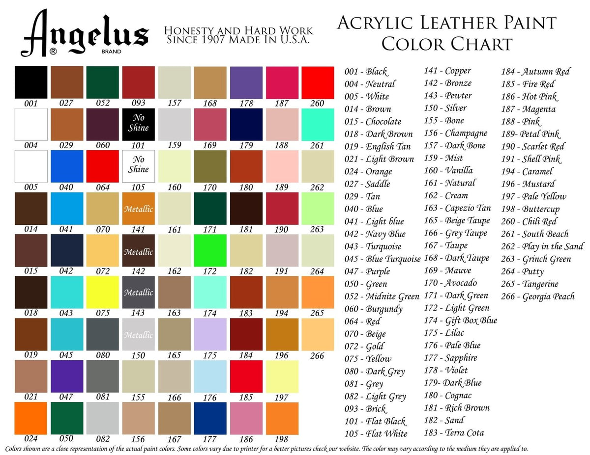 Angelus Leather Paint Metallic - Knappnålen