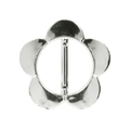 Blomformat bältesspänne silver - Knappnålen