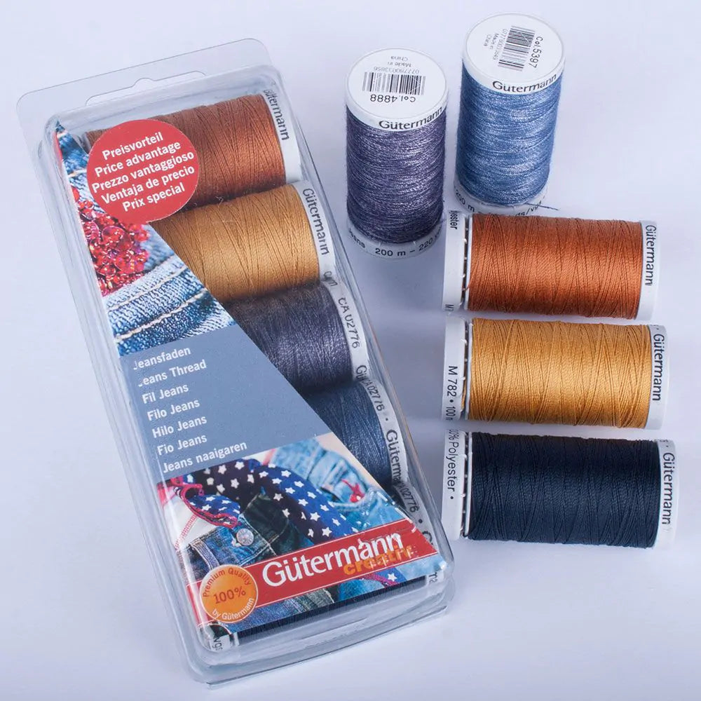 Gütermann Thread set Jeans 5 rolls