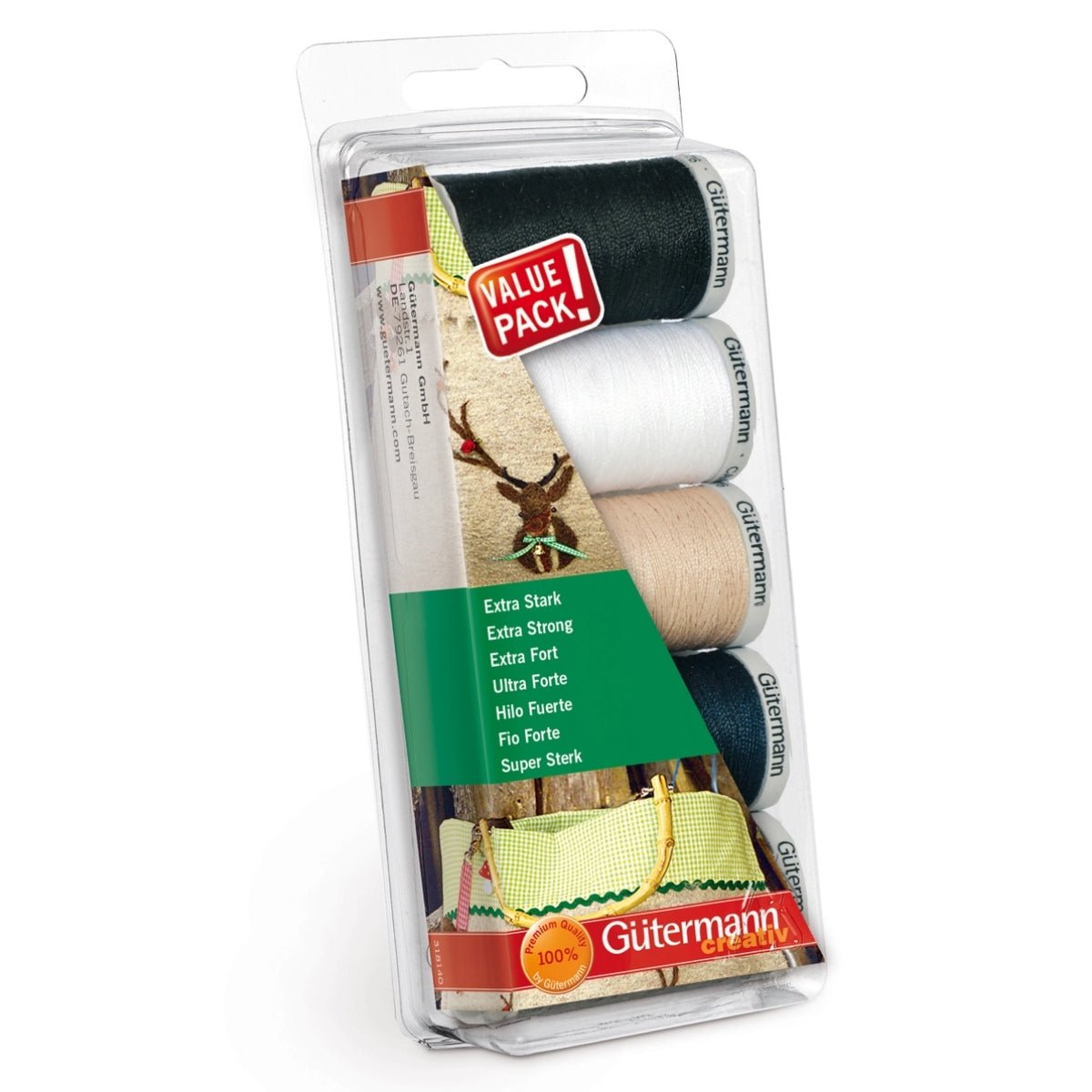 Gütermann Trådset Extra Stark 5-pack - Knappnålen