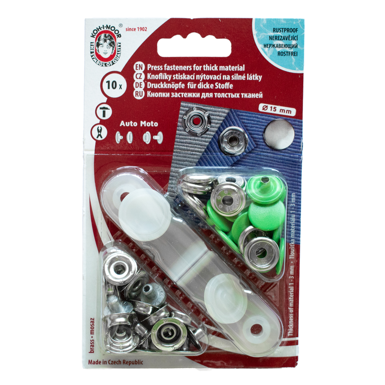 Snap buttons 15mm Koh-I-Noor