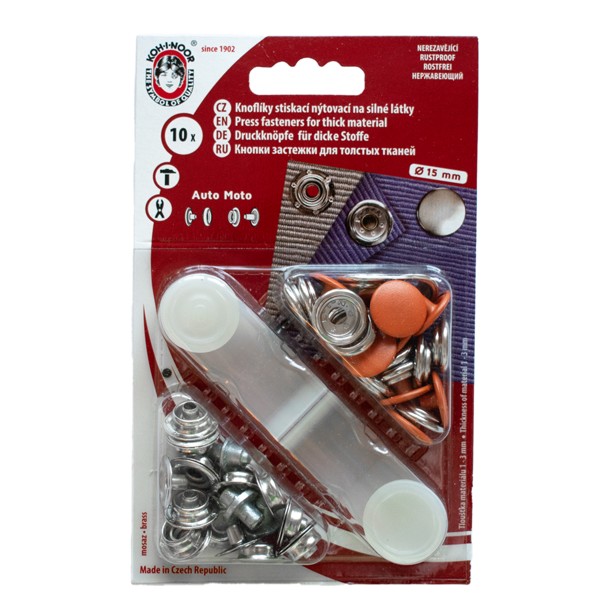 Snap buttons 15mm Koh-I-Noor