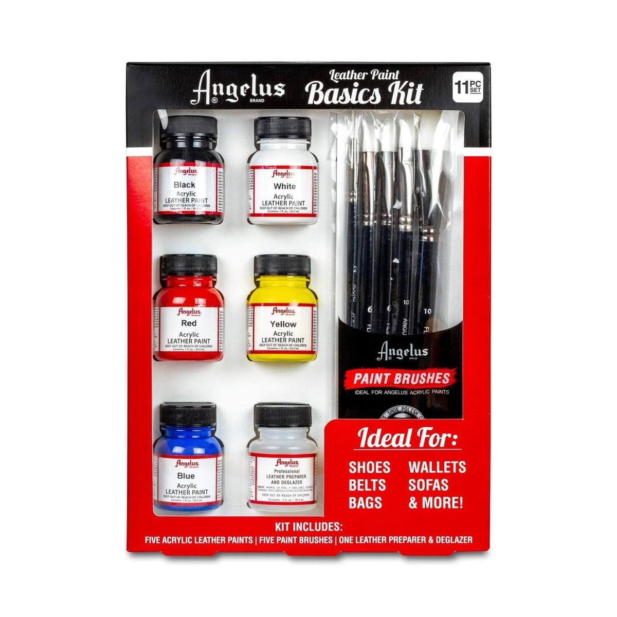 Läderfärg Angelus Basics Kit - Knappnålen