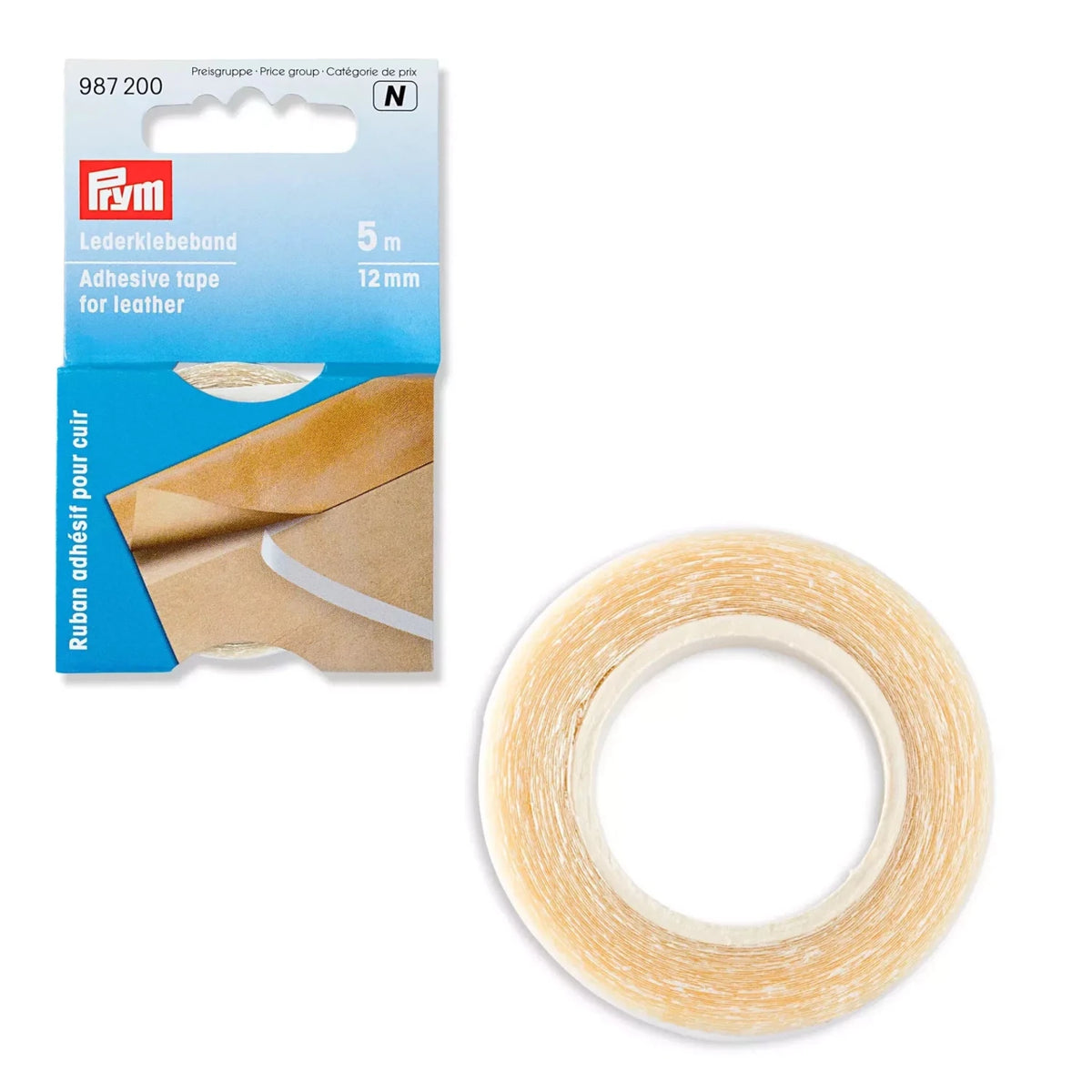 Lädertejp Dubbelhäftande 5 meter x 12 mm - Knappnålen