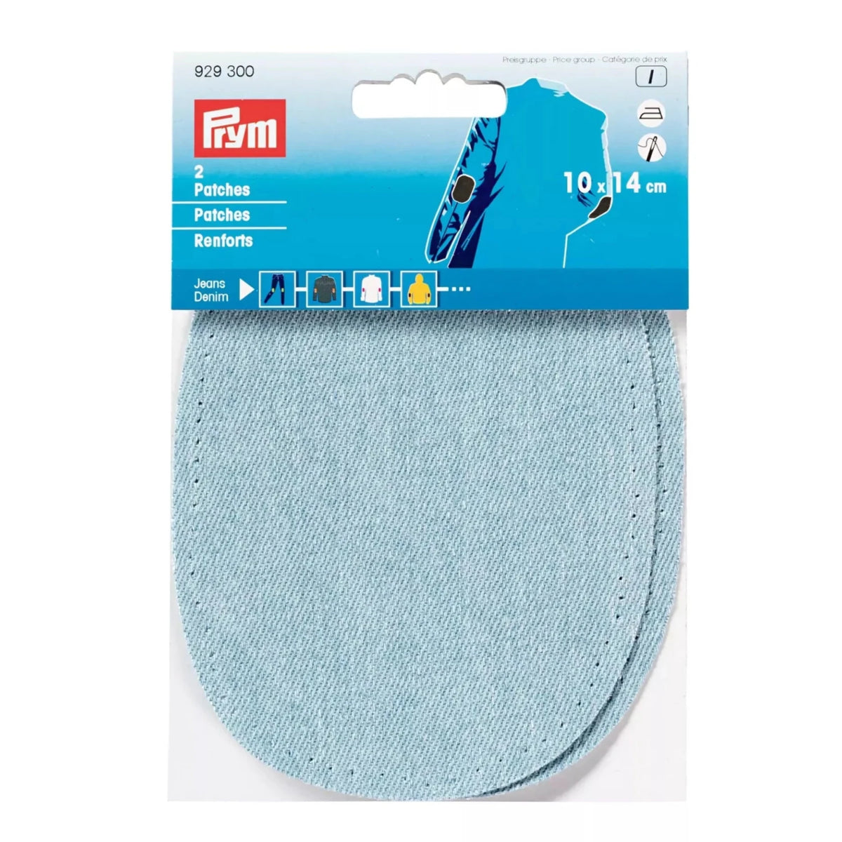 Laglappar Jeans Ljusblå 2-pack - Knappnålen
