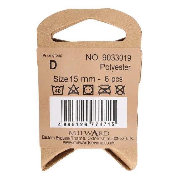 Milward Knappar Vit 15mm - Knappnålen