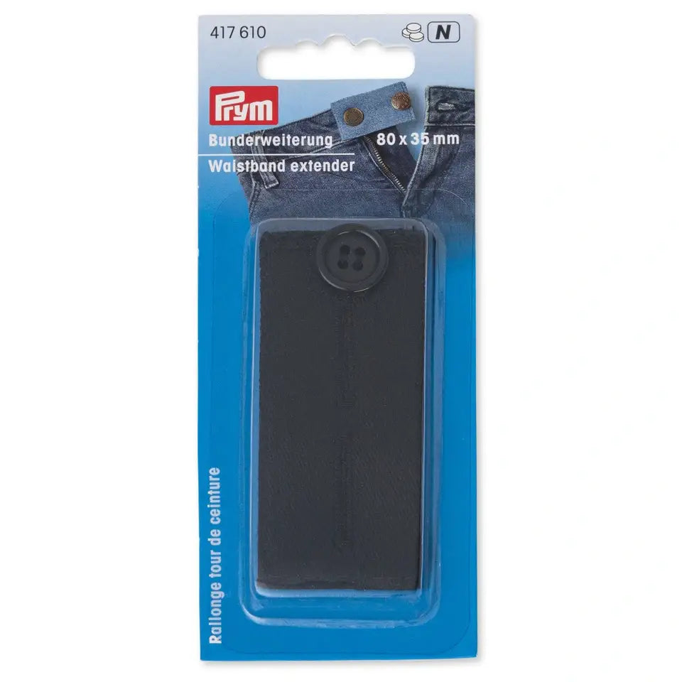 Waist extender 3.5 x 8 cm black Prym