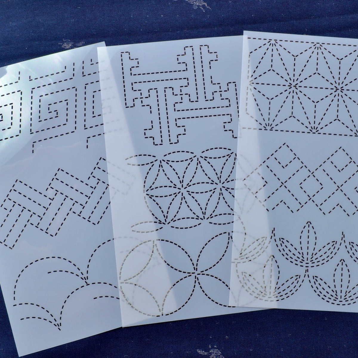 Sashiko Stencils, Traditional Collection - Knappnålen