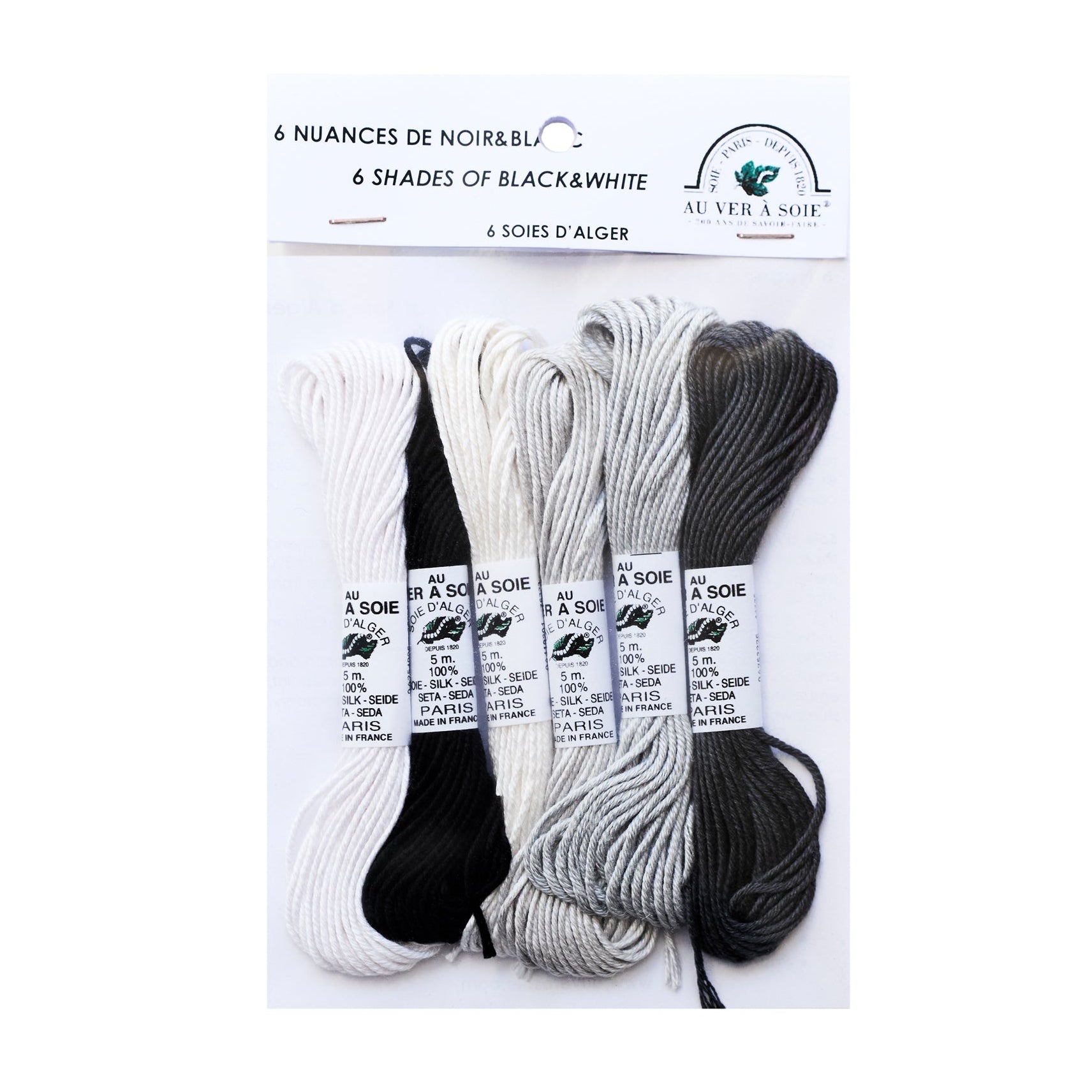 Soie d'Alger Thread Set Greyscale