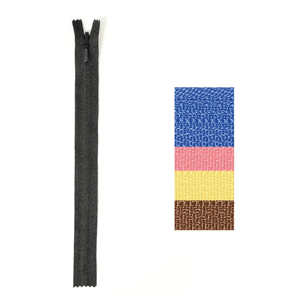 YKK Dolt blixtlås 4mm Ej delbart - 20cm - Knappnålen